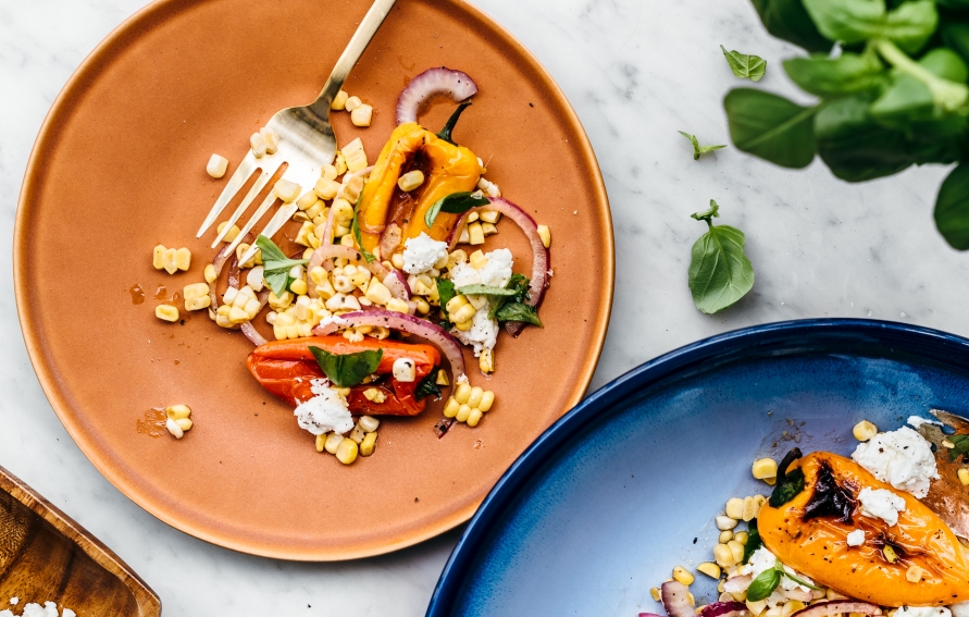Charred Sweet Pepper and Corn Salad
