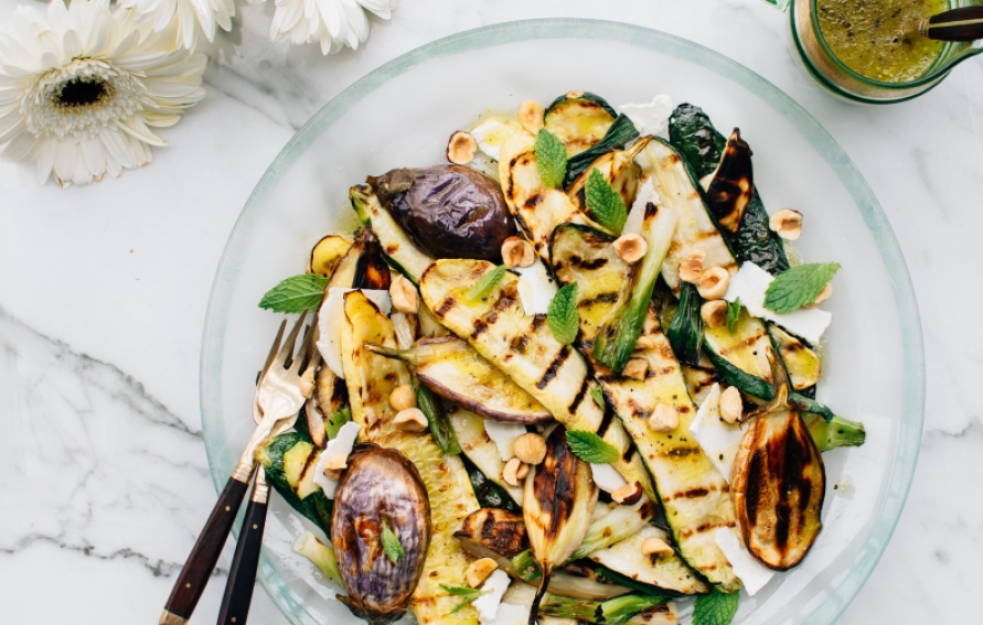 Florentine Grilled Vegetables with Hazelnuts and Bright Vinaigrette