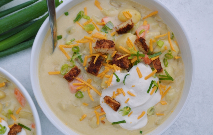 Naturally Vegan: Creamy Gluten-Free Loaded Baked Potato Soup
