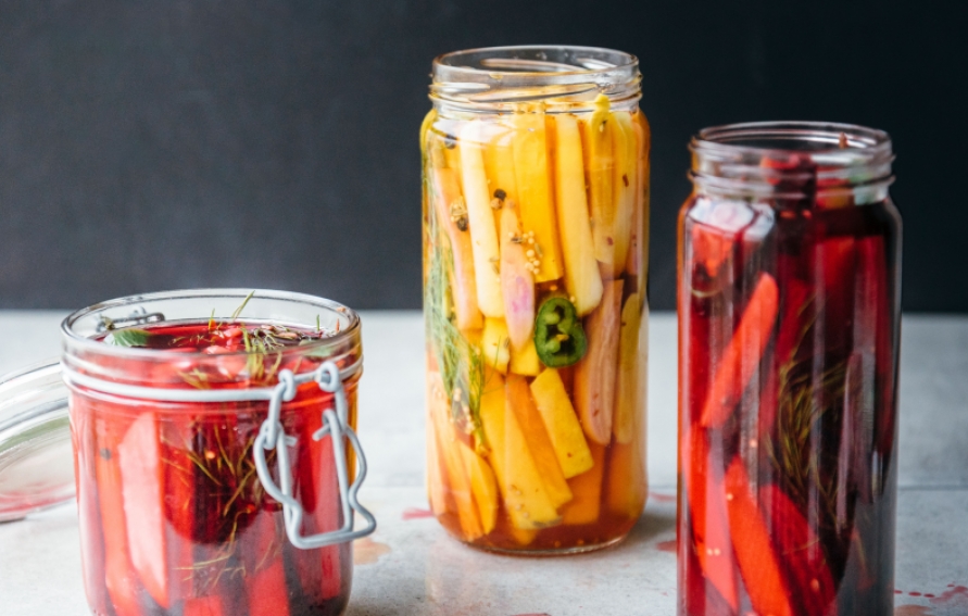 Beet-Pickled Kohlrabi