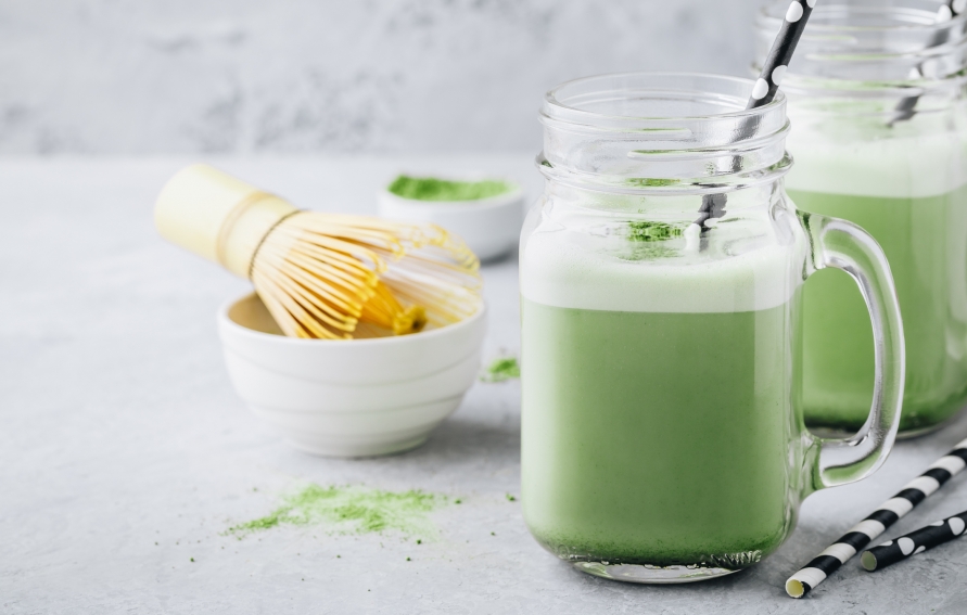 Matcha + Moringa Iced Coconut Morning Boost