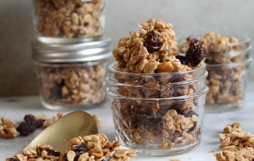 Gluten-Free Vegan Maple Cranberry Granola