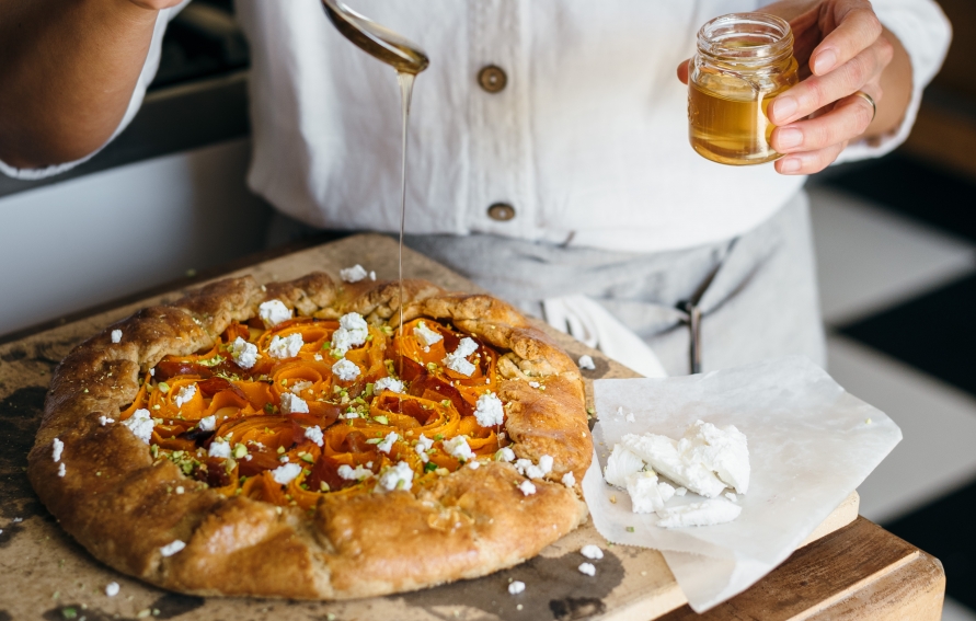 Butternut Squash and Prosciutto Sourdough Galette