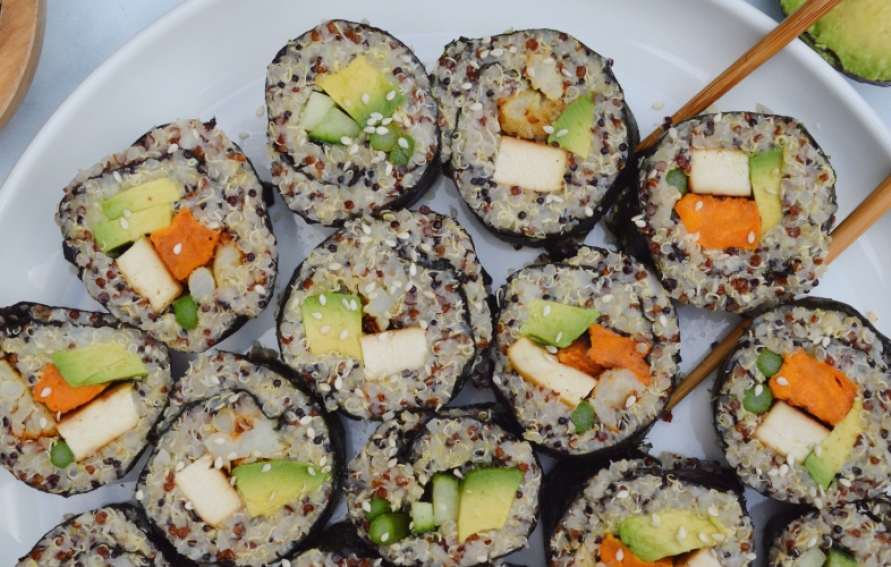 Naturally Vegan: Cauliflower Rice & Quinoa Sushi