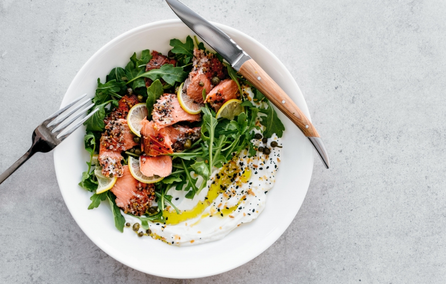Breakfast-for-Lunch Hot Smoked Salmon Salad