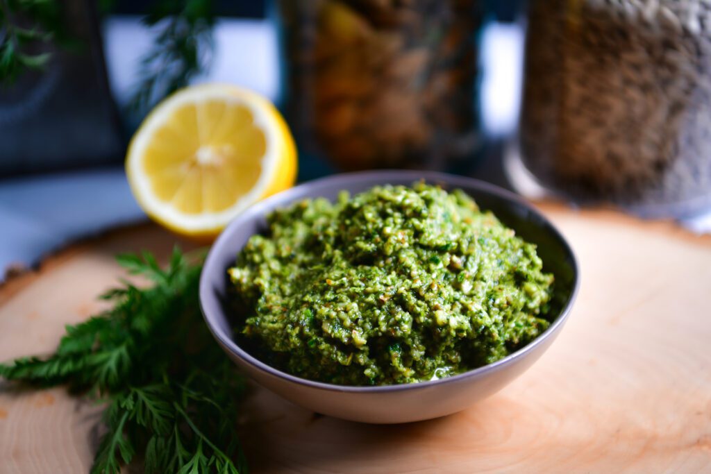 Carrot Top Pesto