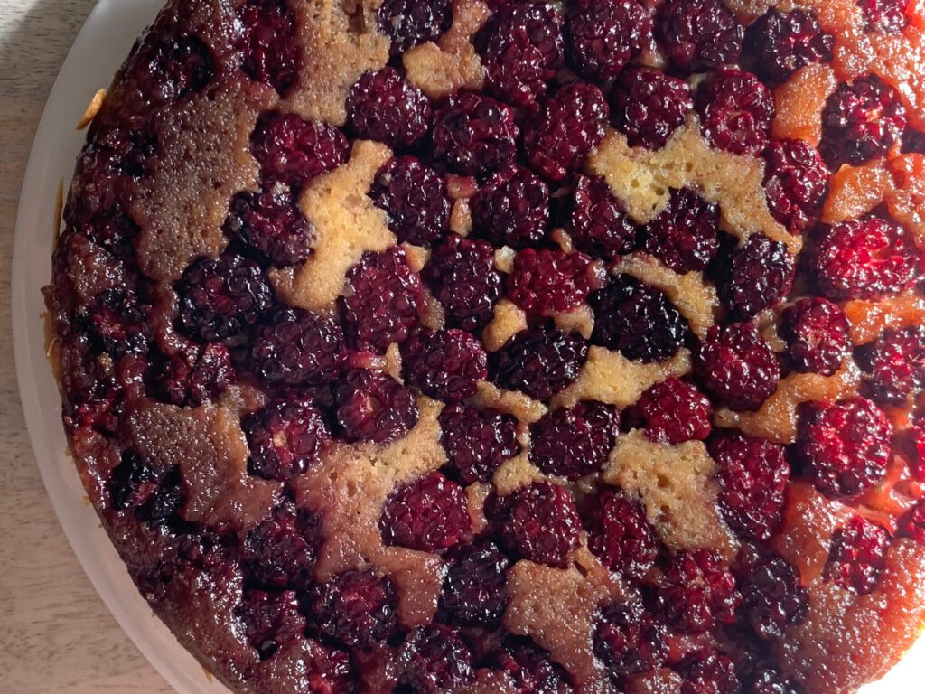 Blackberry Sage Upside Down Cake