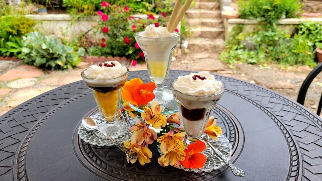 Boozy Piña Colada Jiggly Sundaes