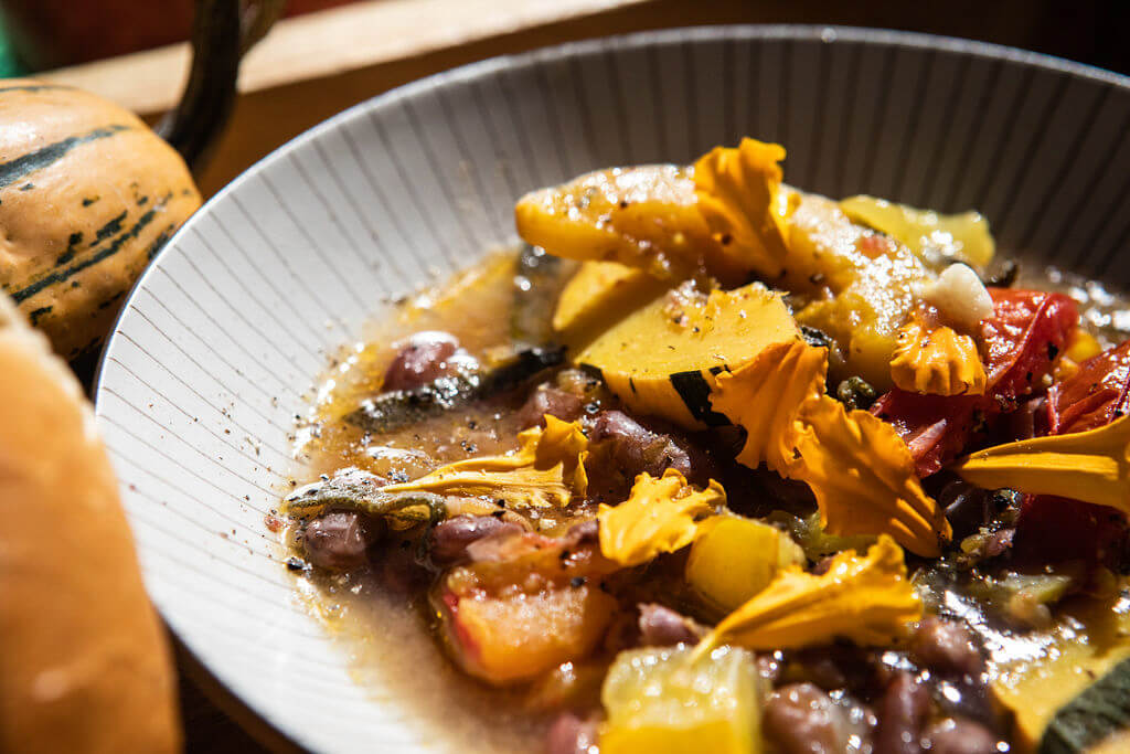 Creamy Anazape Beans and Winter Squash Traybake