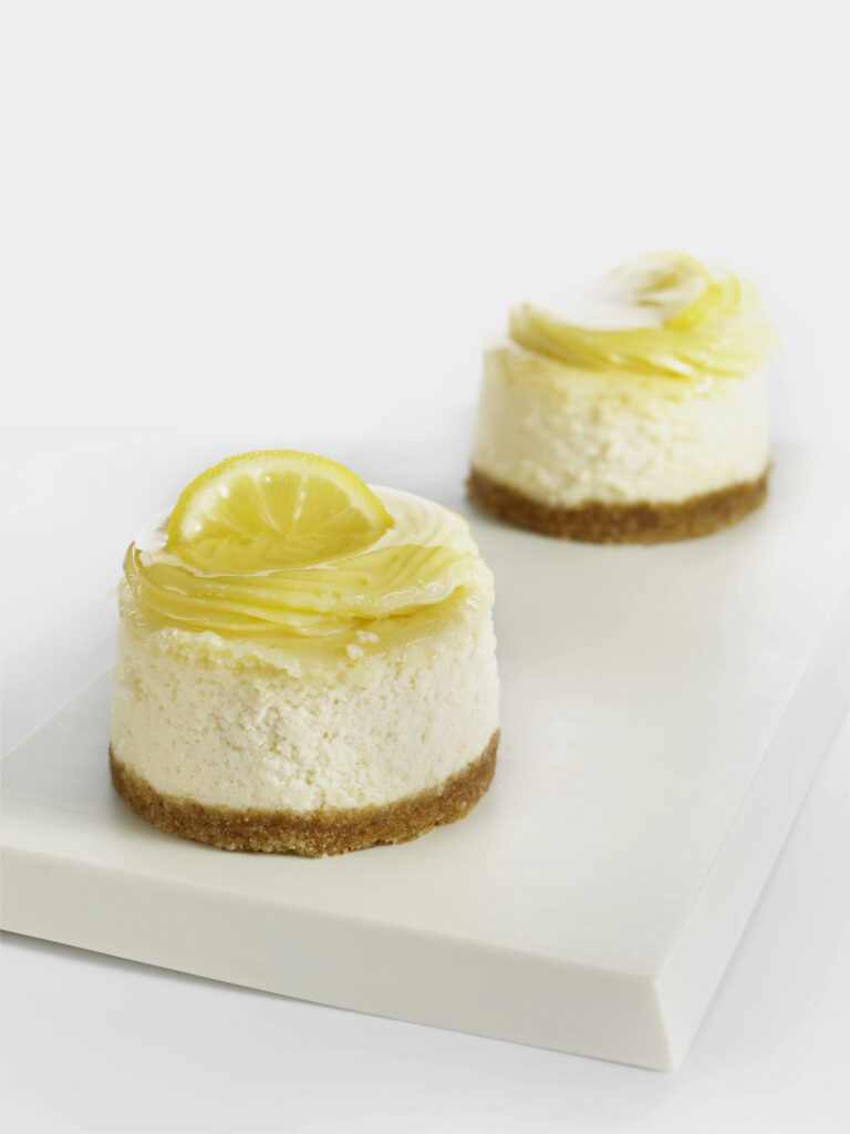 Mini Meyer Lemon Cheesecakes