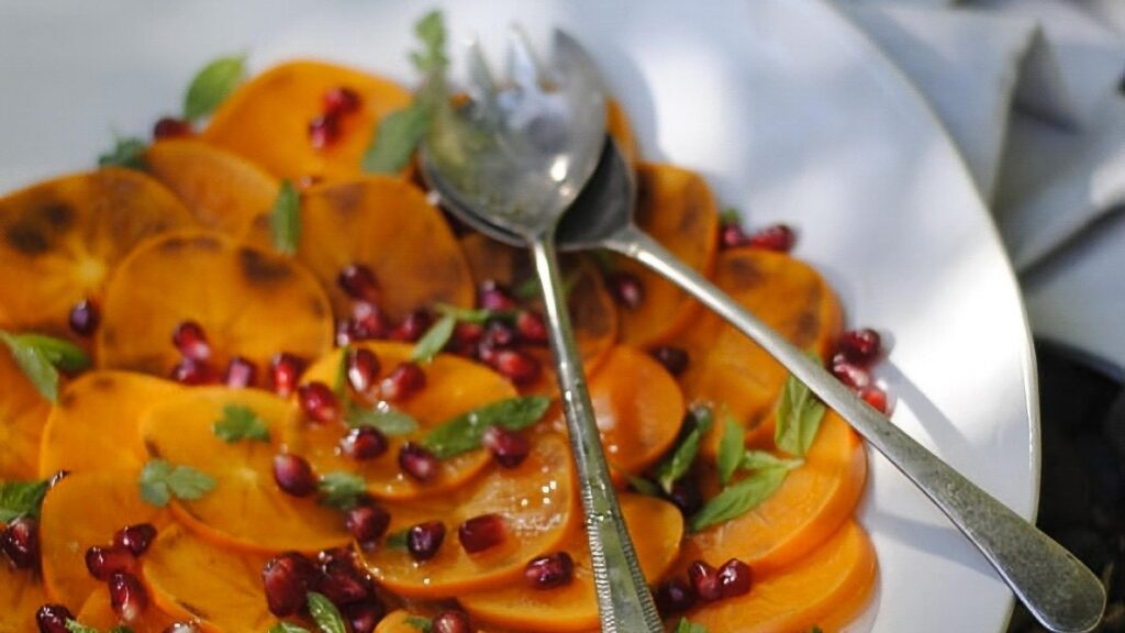 Autumn Persimmon and Pomegranate Salad